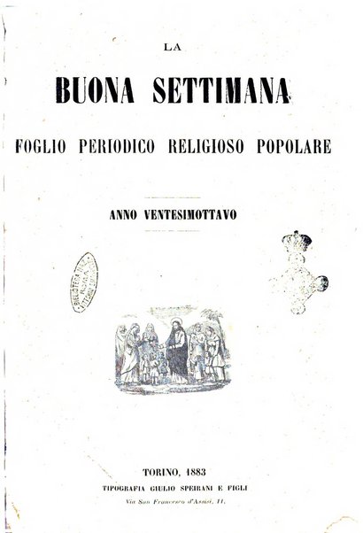 La buona settimana foglio periodico religioso popolare