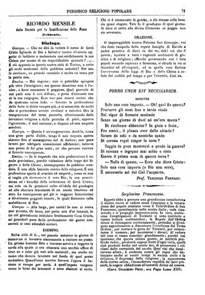 La buona settimana foglio periodico religioso popolare