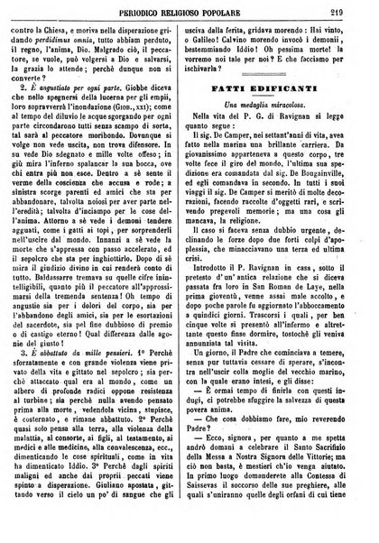 La buona settimana foglio periodico religioso popolare