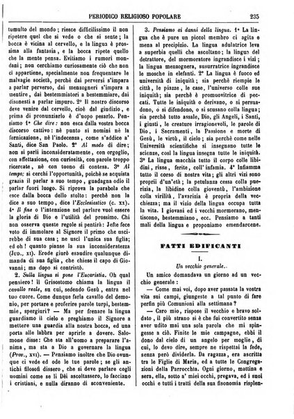 La buona settimana foglio periodico religioso popolare