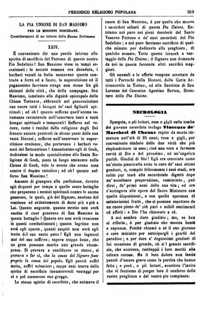 La buona settimana foglio periodico religioso popolare