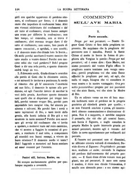 La buona settimana foglio periodico religioso popolare