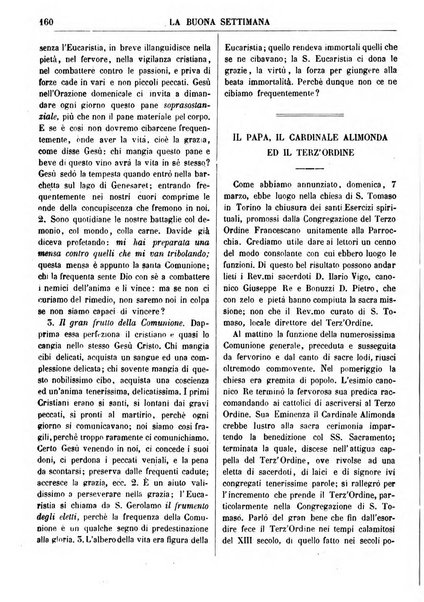 La buona settimana foglio periodico religioso popolare