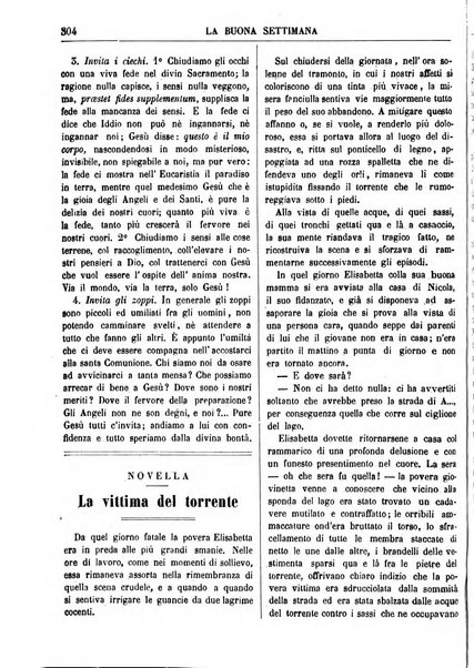 La buona settimana foglio periodico religioso popolare