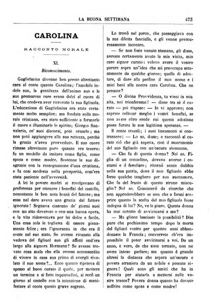 La buona settimana foglio periodico religioso popolare