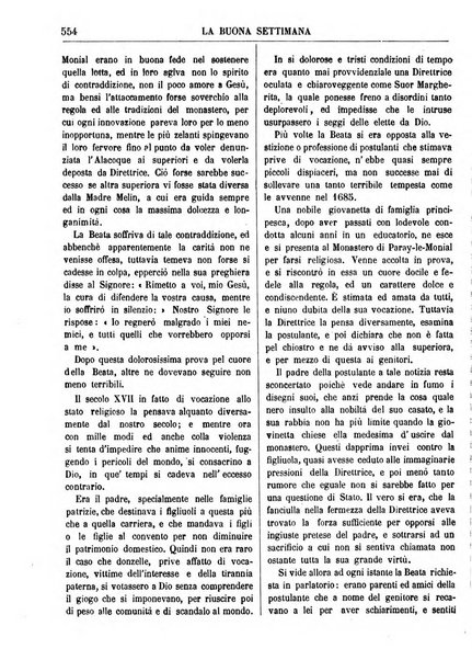 La buona settimana foglio periodico religioso popolare