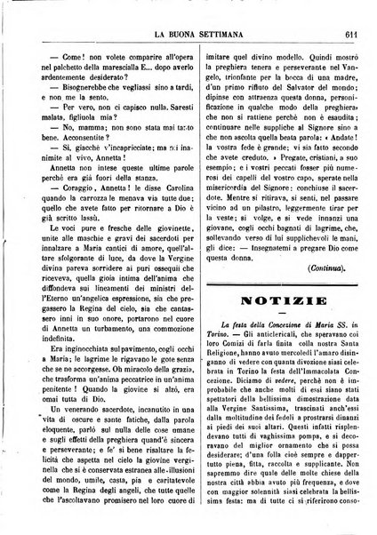 La buona settimana foglio periodico religioso popolare