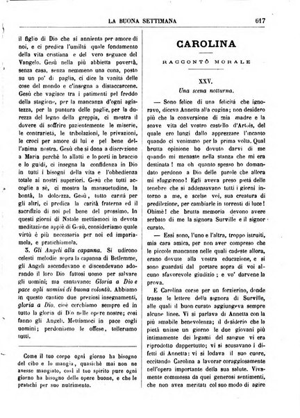 La buona settimana foglio periodico religioso popolare