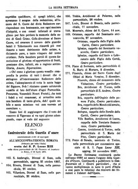 La buona settimana foglio periodico religioso popolare