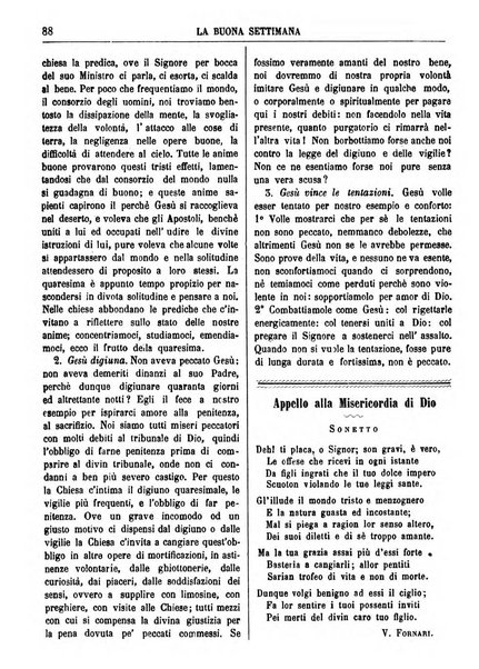 La buona settimana foglio periodico religioso popolare