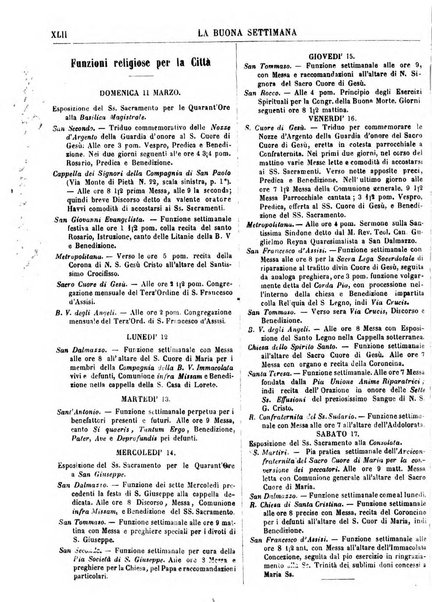 La buona settimana foglio periodico religioso popolare