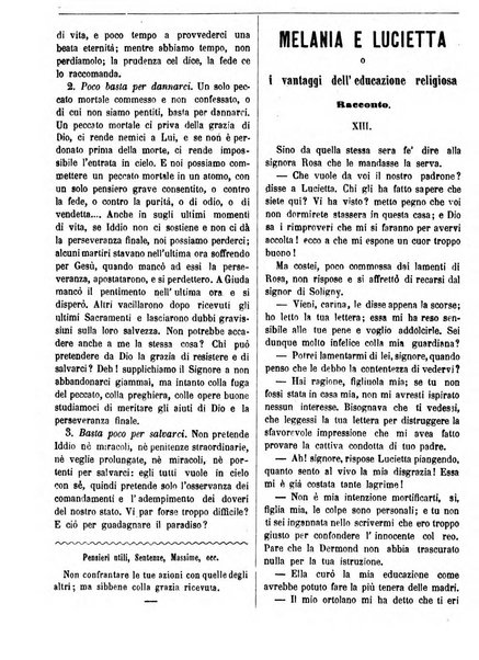 La buona settimana foglio periodico religioso popolare