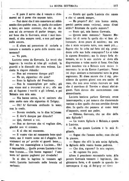 La buona settimana foglio periodico religioso popolare