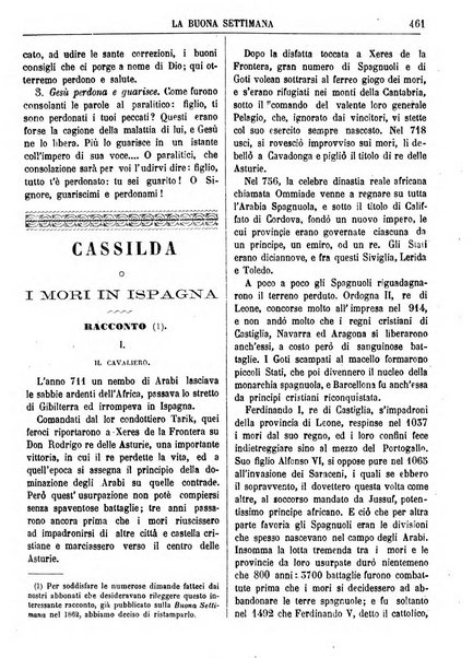 La buona settimana foglio periodico religioso popolare