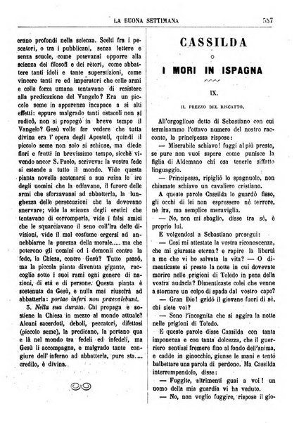 La buona settimana foglio periodico religioso popolare