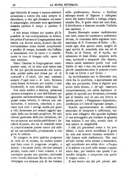 La buona settimana foglio periodico religioso popolare