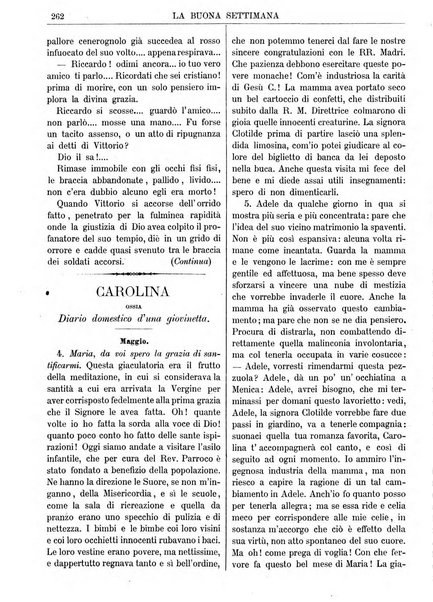 La buona settimana foglio periodico religioso popolare