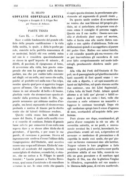 La buona settimana foglio periodico religioso popolare