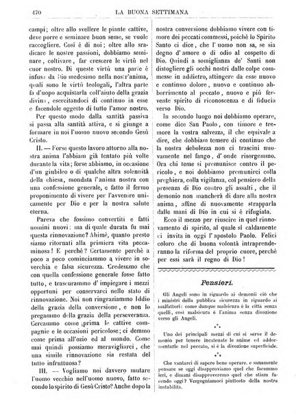 La buona settimana foglio periodico religioso popolare