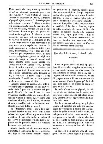 La buona settimana foglio periodico religioso popolare