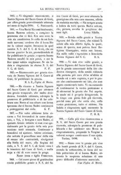 La buona settimana foglio periodico religioso popolare