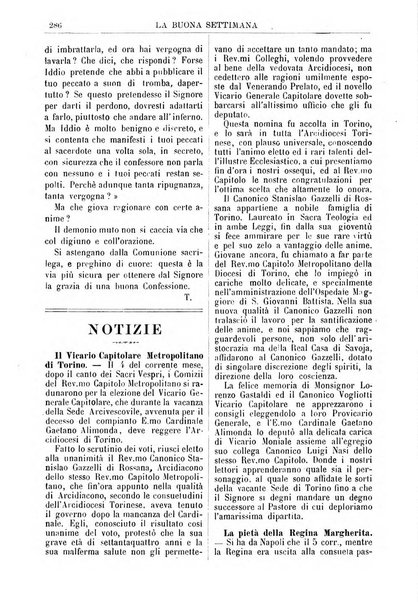 La buona settimana foglio periodico religioso popolare