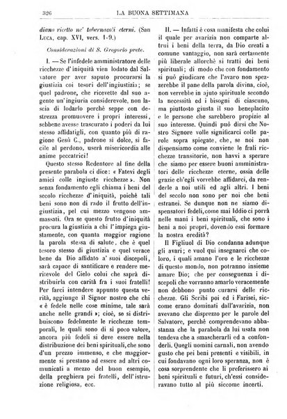 La buona settimana foglio periodico religioso popolare