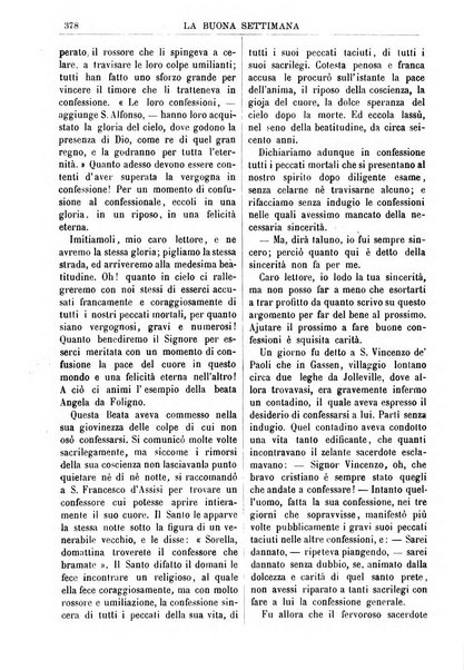 La buona settimana foglio periodico religioso popolare