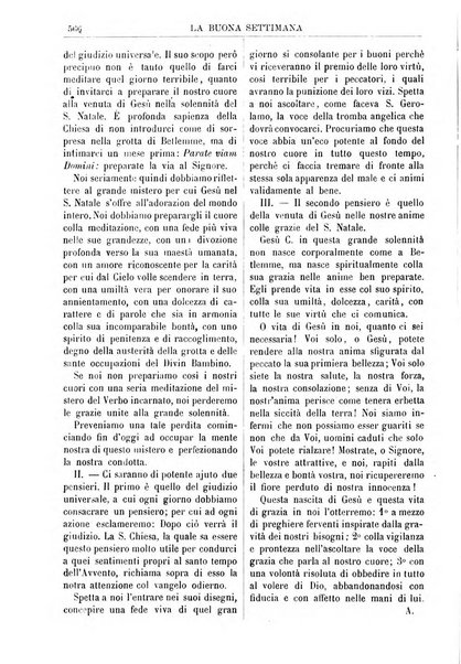 La buona settimana foglio periodico religioso popolare