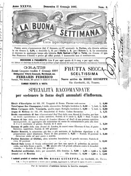 La buona settimana foglio periodico religioso popolare