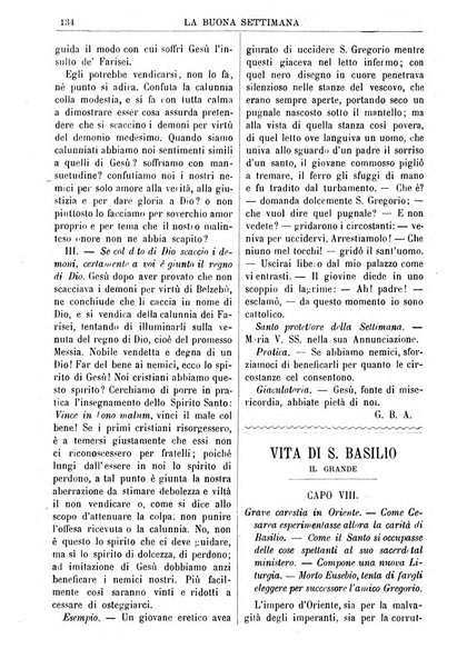 La buona settimana foglio periodico religioso popolare