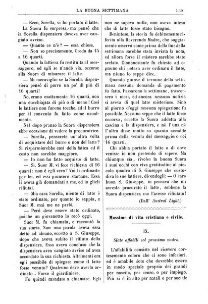 La buona settimana foglio periodico religioso popolare