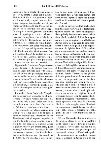 La buona settimana foglio periodico religioso popolare