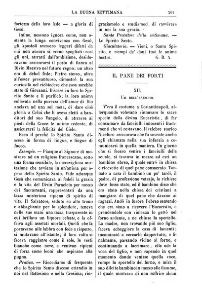 La buona settimana foglio periodico religioso popolare