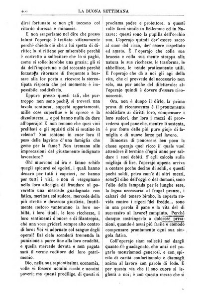 La buona settimana foglio periodico religioso popolare