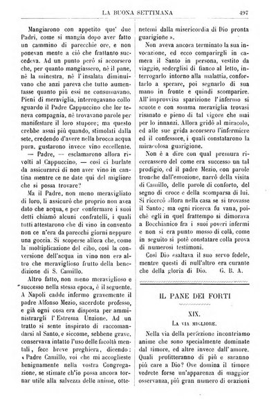 La buona settimana foglio periodico religioso popolare