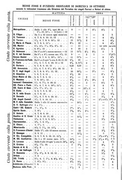 La buona settimana foglio periodico religioso popolare