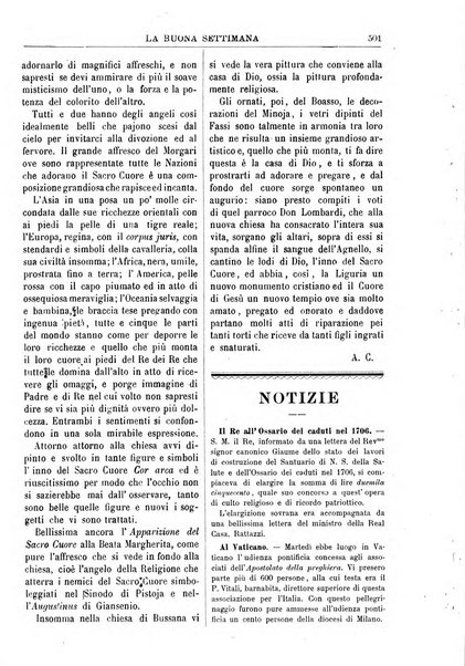 La buona settimana foglio periodico religioso popolare