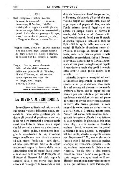 La buona settimana foglio periodico religioso popolare