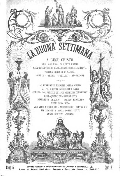 La buona settimana foglio periodico religioso popolare