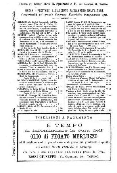 La buona settimana foglio periodico religioso popolare