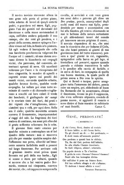 La buona settimana foglio periodico religioso popolare