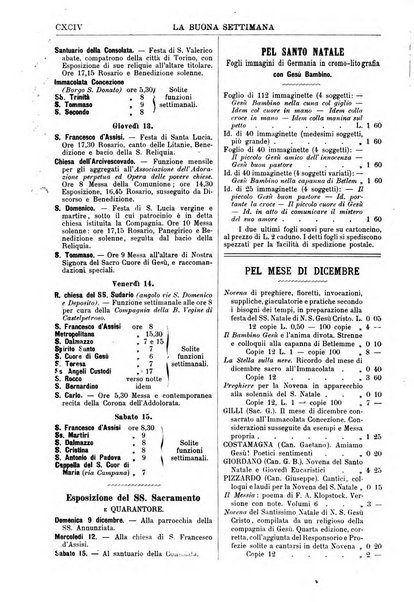 La buona settimana foglio periodico religioso popolare