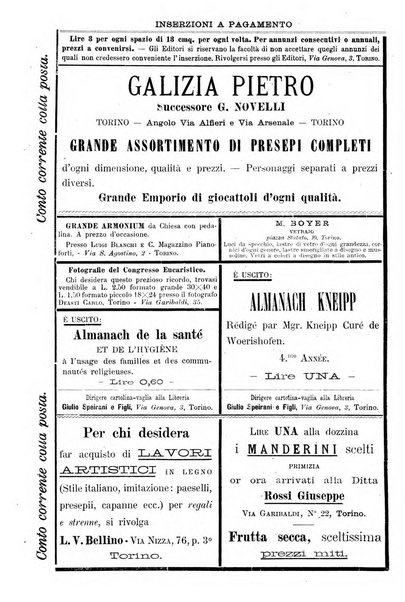 La buona settimana foglio periodico religioso popolare