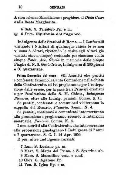 Calendario del Santuario di Pompei per l'anno ...