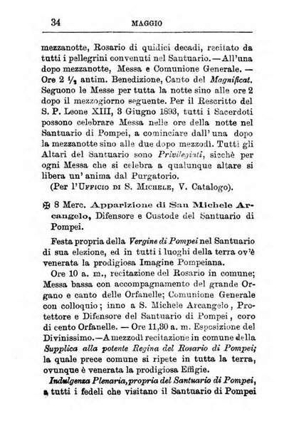 Calendario del Santuario di Pompei per l'anno ...