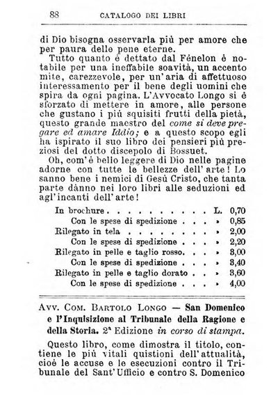 Calendario del Santuario di Pompei per l'anno ...