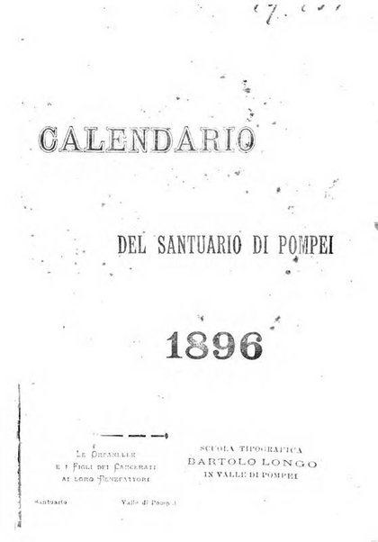 Calendario del Santuario di Pompei per l'anno ...