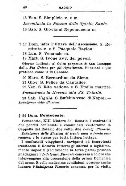 Calendario del Santuario di Pompei per l'anno ...