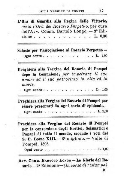 Calendario del Santuario di Pompei per l'anno ...